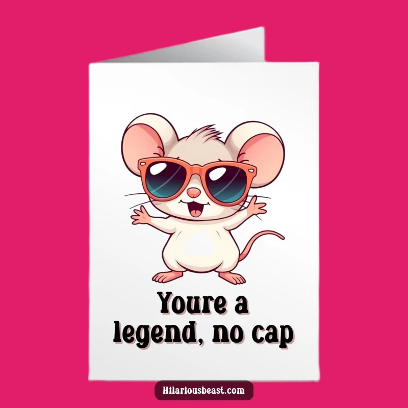 Free Printable Disco Mouse Thank You Card: Funny Downloadable Gratitude for a Cool Friend