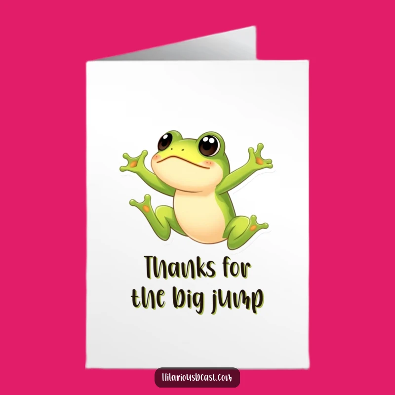 Free Printable Frog Thank You Card: Hoppy to Thank You! Surprising Gratitude. Downloadable