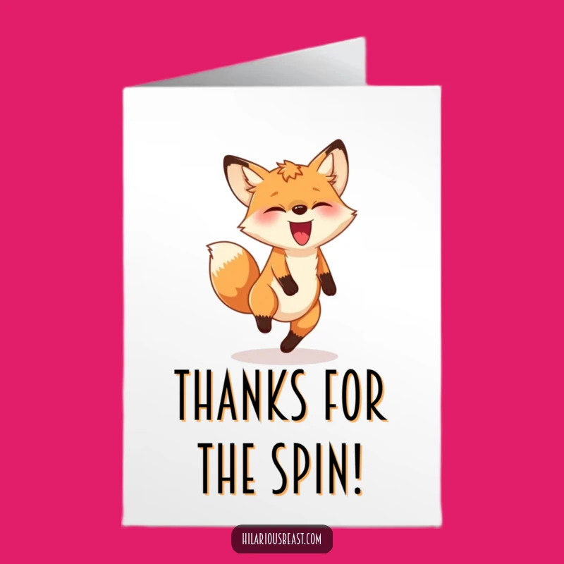 Free Printable Thank You Card: Goofy Fox Gratitude Downloadable Gift