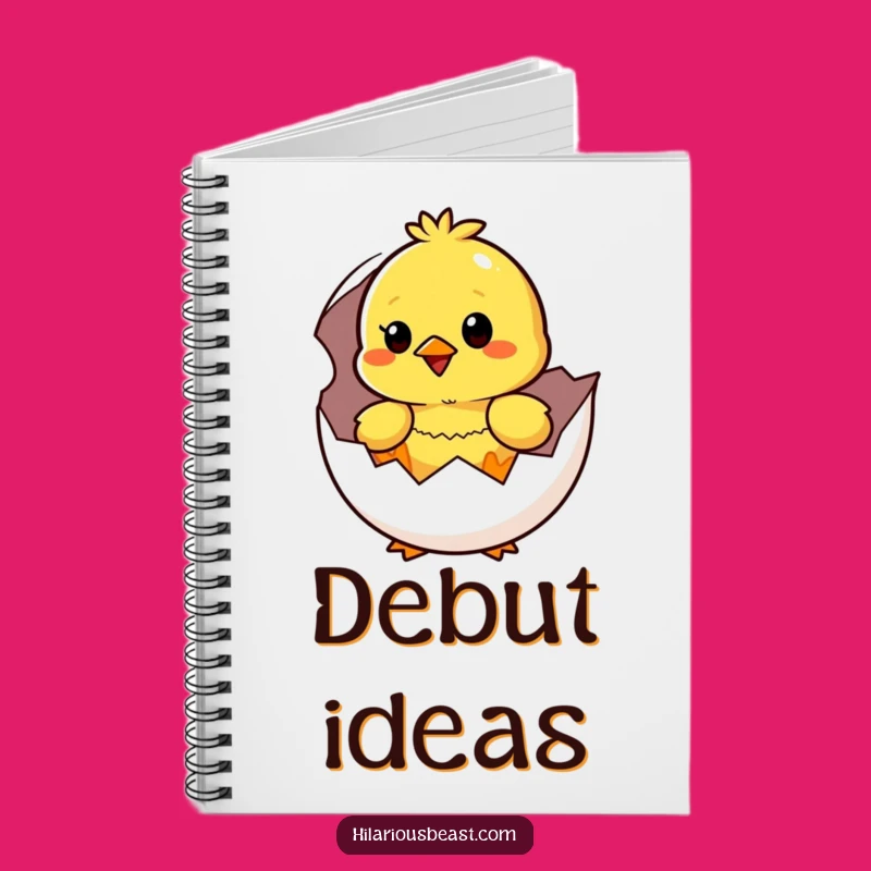 Funny Yellow Chick Hatching Notebook: Hilarious Journal for Happy Thoughts