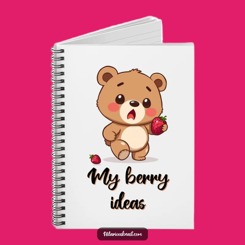 Funny Bear Cub Stumble Notebook - Surprised Berry Balance Journal Gift