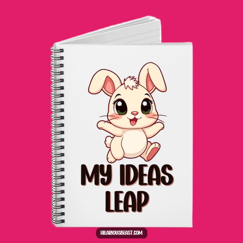Funny Cartoon Bunny Notebook - Floppy Ears, Hopping with Joy, Jot Down Your Dreams!