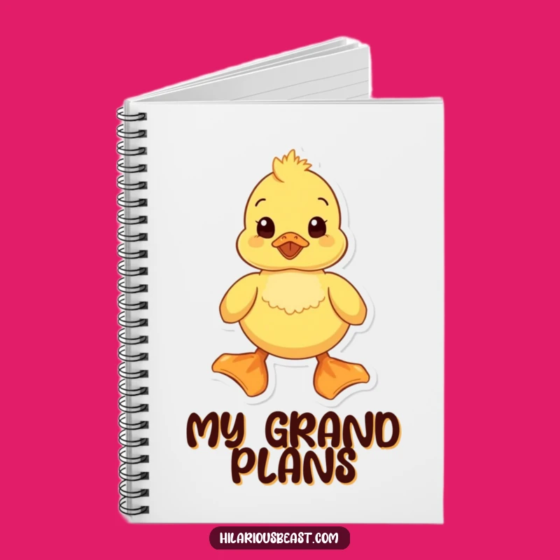 Funny Duckling Notebook: Journal with Waddling Duckling & Giant Feet, Funny Gift for Writers