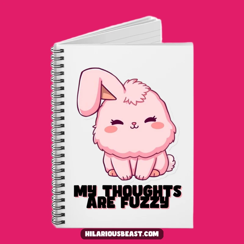 Funny Floppy Ear Bunny Notebook, Cute Journal, Humorous Gift for Writers