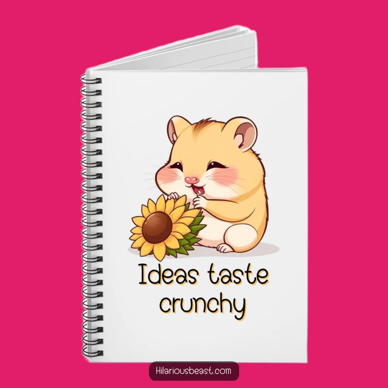 Funny Hamster Cub Notebook: Munching Seed Journal, Cute Stationery Gift