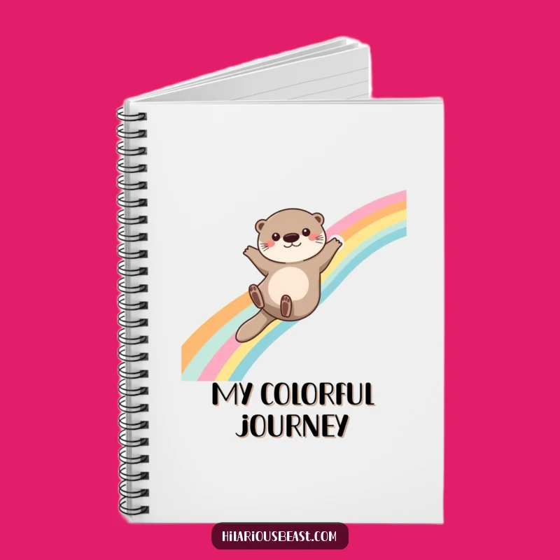 Funny Otter Sliding Notebook for Jotting Down Magical Thoughts