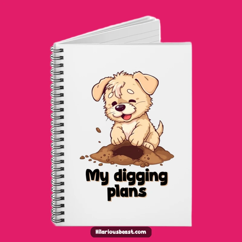 Funny Scruffy Puppy Digging Notebook, Hilarious Pages for Your Doggy Thoughts