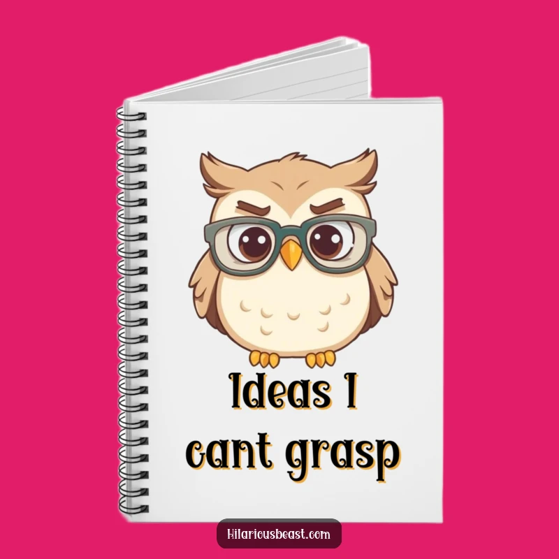 Funny Confused Owl Notebook - Hilarious Journal for Messy Notes