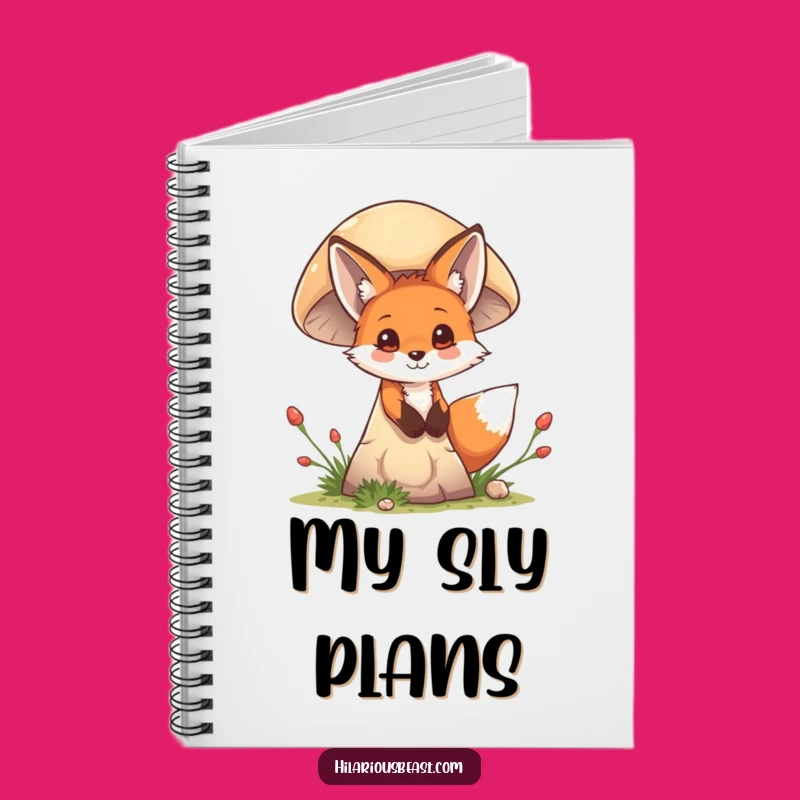 Funny Fox Cub Notebook - Jot Down Secrets with Playful Charm