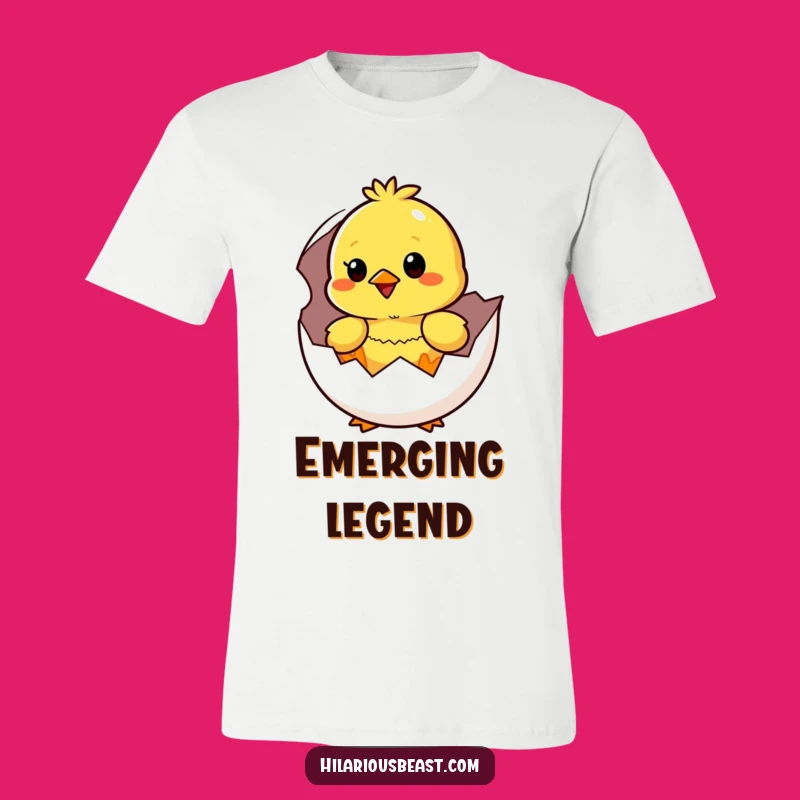 Funny Yellow Chick Hatching T-Shirt: A Surprised and Happy Hilarious Tee