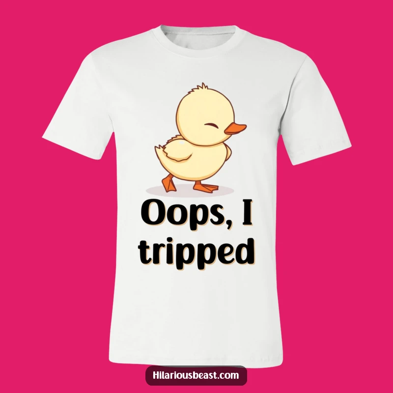 Funny Duckling T-Shirt - Adorable Tripping Waddler Tee, Comical Gift