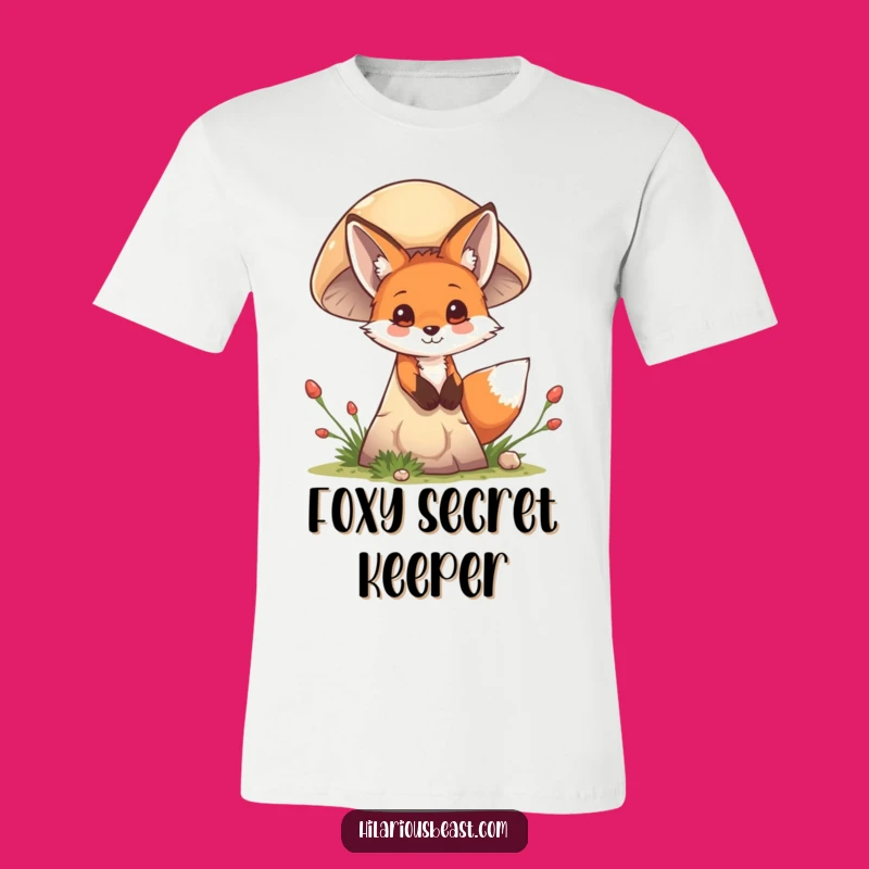 Funny Fox Cub Peek T-Shirt - Wear Your Mischief with Style