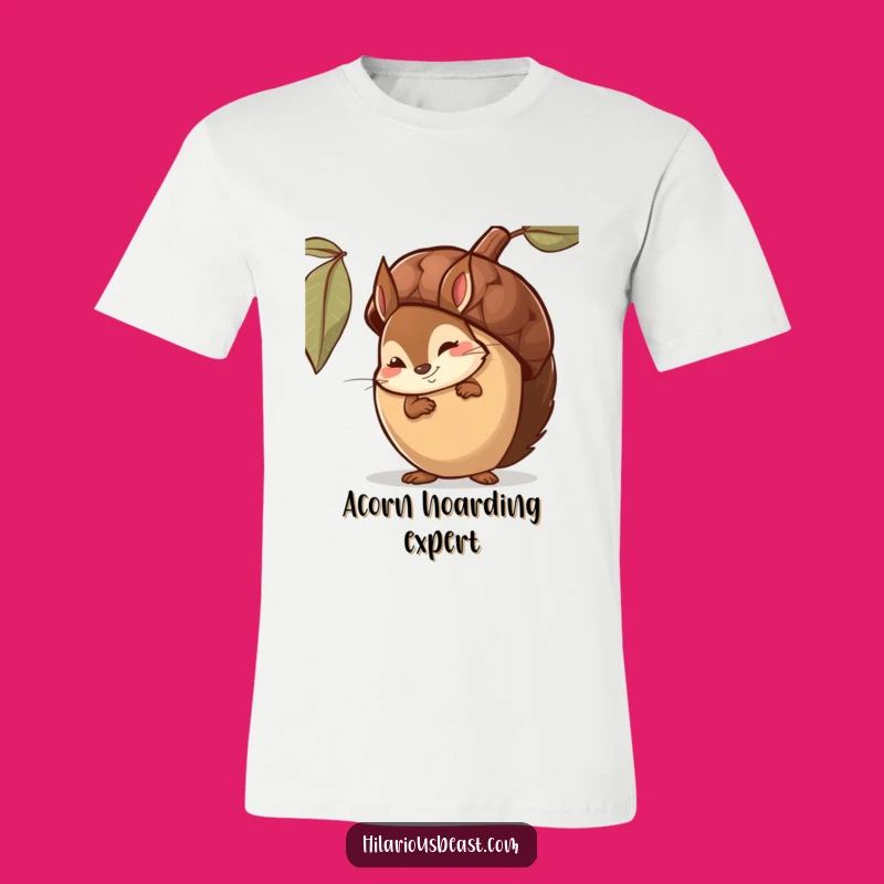 Funny Squirrel T-Shirt: Shy Acorn Smirker, Perfect Comedic Woodland Gift
