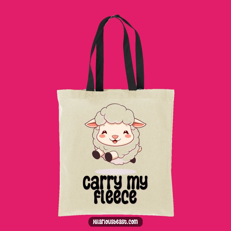 Funny Sheep Tote Bag: Carry Your Laughs with a Silly, Bouncing Friend!
