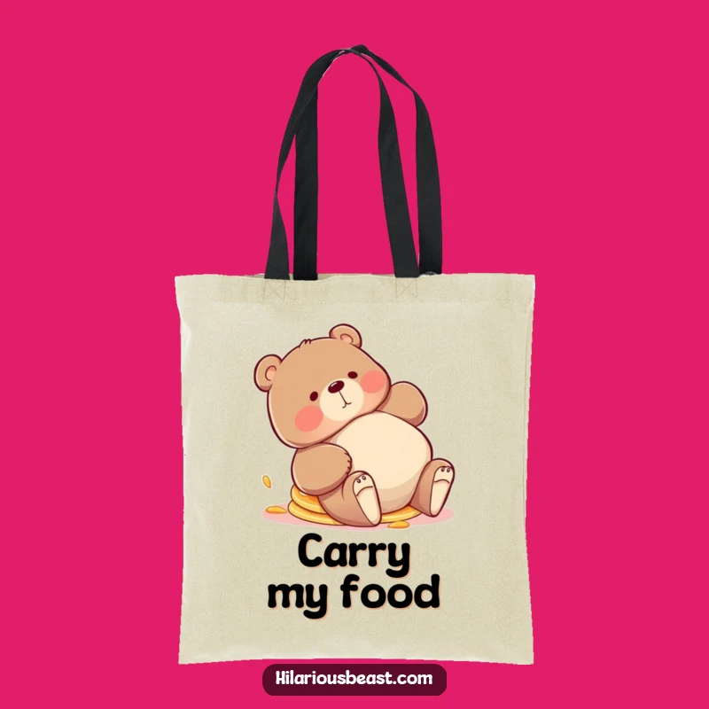 Funny Bear Pancakes Tote Bag - Hilarious Accessory for Breakfast Lovers