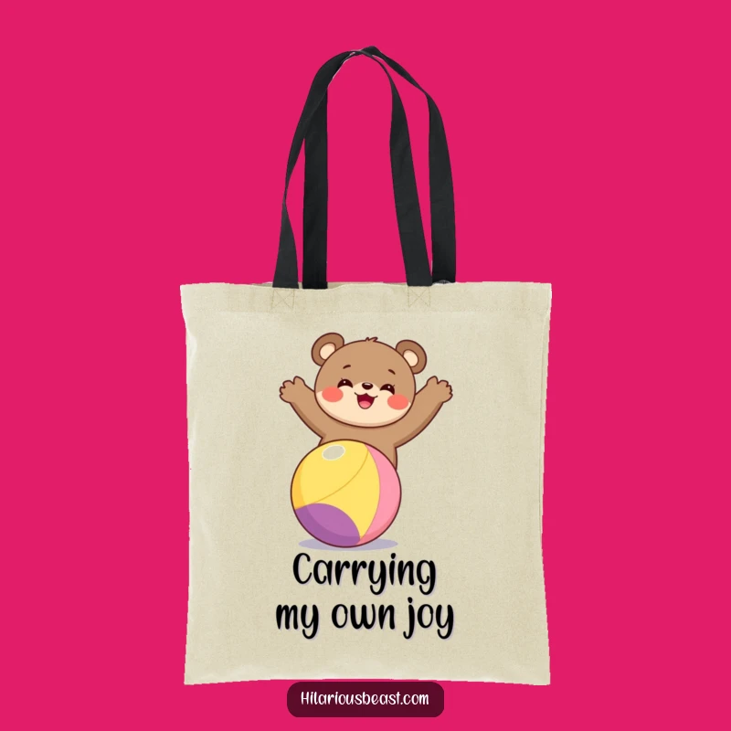 Funny Bear Cub Balancing Tote Bag A Chic Accessory for Everyday Fun