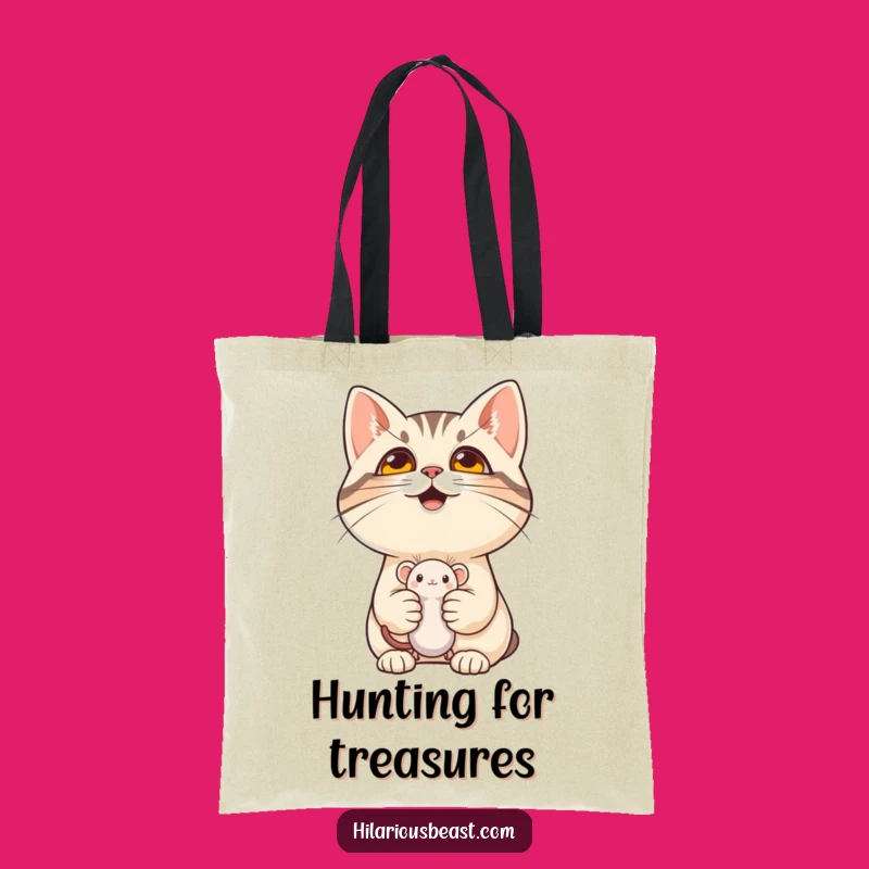 Funny Cat Mouse Toy Tote Bag: Carry Your Prize with Playful Pride