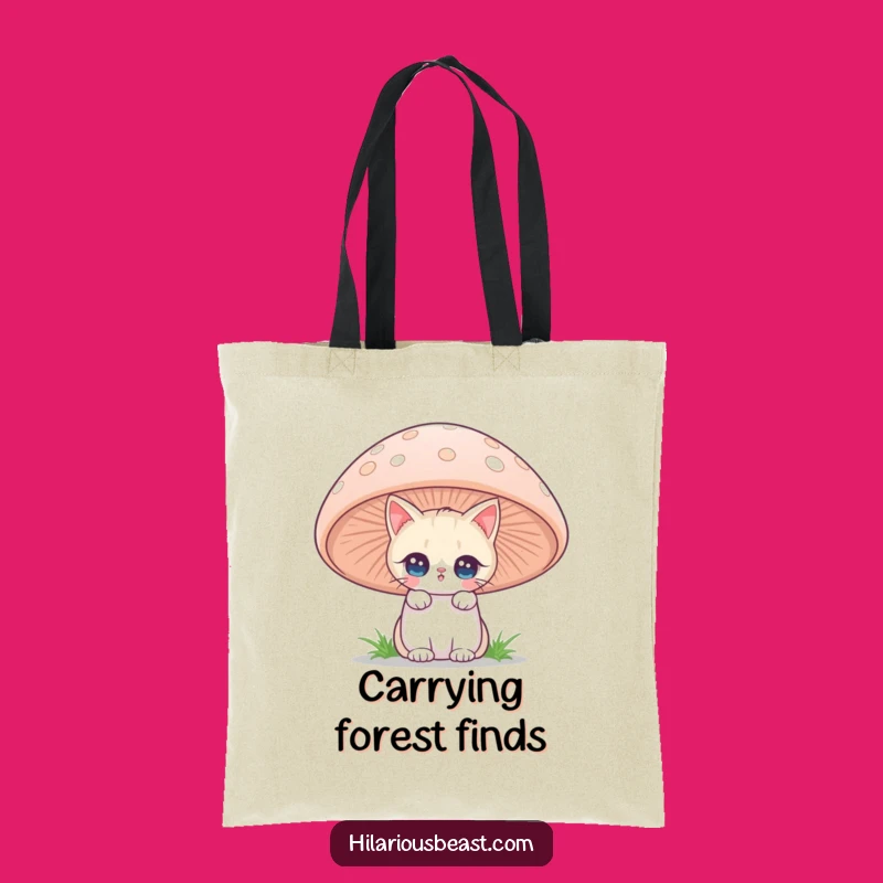 Funny Cat Mushroom Tote Bag: Carry Whimsy and Wonder Everywhere