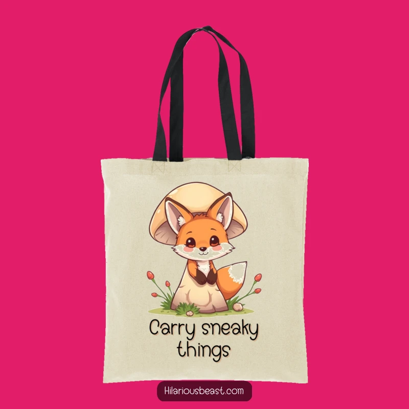 Funny Fox Cub Tote Bag - Carry Your Curiosity Everywhere