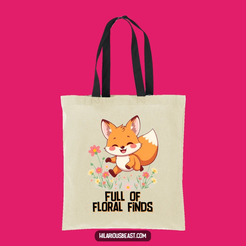 Funny Fox Tote Bag: Joyful Leaping Character, Stylish & Playful Carry-All