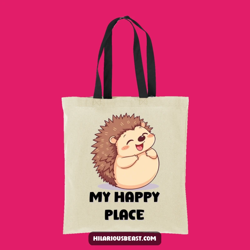 Funny Hedgehog Tote Bag - Joyful Spiky Ball Canvas Bag, Great Gift