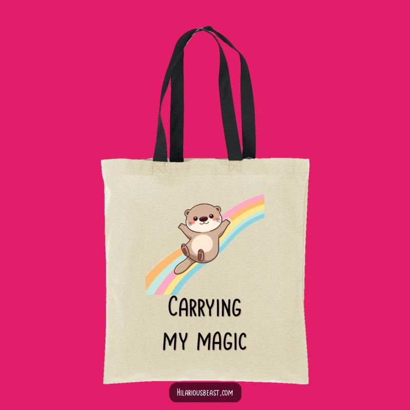 Funny Otter Sliding Tote Bag Carry Your Magic Wherever You Go