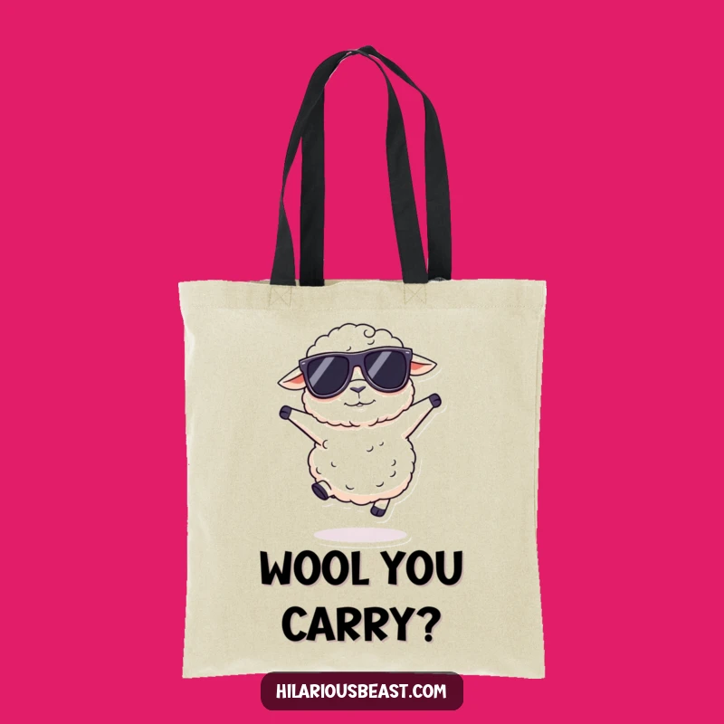 Funny Sheep Sunglasses Tote Bag: Cool Sheep Design, Perfect Humor Gift