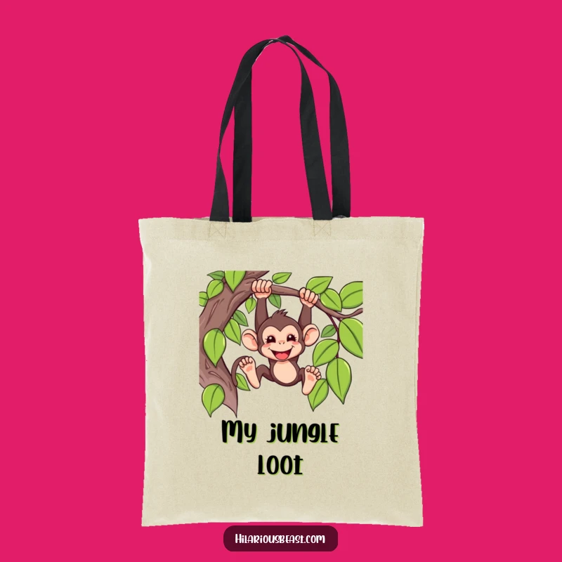 Funny Monkey Tote Bag: Mischievous Vine Swinger, Ideal Comedic Carry-All Gift