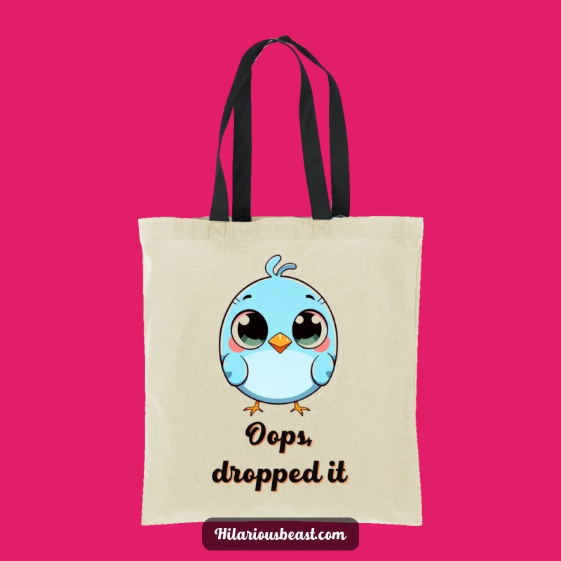 Funny Blue Bird Tripping Tote Bag: Carry Your Oops Moments in Style
